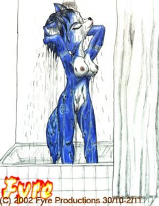 Rating: Explicit Score: 0 Tags: 2002 anthro bathing blue_body blue_fur blue_hair breasts canid canine copyright_symbol e621 female fox fur genitals hair hcg krystal_(star_fox) mammal nintendo nipples nude shower showering solo star_fox symbol tail text vulva wet white_body white_fur User: bunchy7s