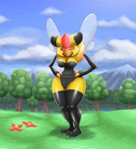 Rating: Questionable Score: 0 Tags: absurd_res anthro anthrofied arthropod breasts cleavage clothed clothing cloud corset curvy_figure e621 female flower generation_4_pokemon grass hands_on_hips hi_res hymenopteran insect insect_wings lingerie looking_at_viewer mountain mouthless nintendo non-mammal_breasts ole outside plant pokemon pokemon_(species) pokemorph pond pose red_eyes red_sclera sky small_waist solo stare topwear tree vespiquen wings User: bunchy7s