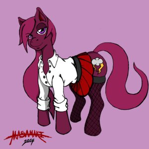 Rating: Safe Score: 0 Tags: 1:1 2014 bottomwear clothed clothing cutie_mark e621 earth_pony equid equine fan_character female feral hair happy hasbro hi_res horse legwear long_hair looking_at_viewer mammal masamaki my_little_pony pony purple_eyes simple_background skirt smile solo stockings User: bunchy7s