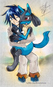 Rating: Safe Score: 0 Tags: ambiguous_gender anthro bibi-chan black_body black_fur blue_body blue_eyes blue_fur canid canine cuddling duo e621 fur generation_4_pokemon love lucario male mammal nintendo pokemon pokemon_(species) red_eyes tail yellow_body yellow_fur User: bunchy7s