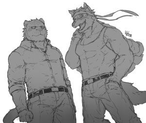 Rating: Safe Score: 0 Tags: abs anthro athletic belt biceps bottomwear canid canine canis clothed clothing duo e621 fangs felid fully_clothed fur grin hand_in_pocket holding_clothing holding_object male mammal monochrome muscular open_mouth pantherine pants pecs pockets pose rpbbw scar shirt simple_background sketch smile standing tail tank_top teeth tiger tongue topwear white_background wolf User: bunchy7s Rating: Safe Score: 0 Tags: abs anthro athletic belt biceps bottomwear canid canine canis clothed clothing duo e621 fangs felid fully_clothed fur grin hand_in_pocket holding_clothing holding_object male mammal monochrome muscular open_mouth pantherine pants pecs pockets pose rpbbw scar shirt simple_background sketch smile standing tail tank_top teeth tiger tongue topwear white_background wolf User: bunchy7s