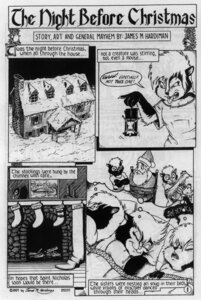 Rating: Safe Score: 0 Tags: anthro black_and_white christmas comic dialogue e621 english_text female group holidays james_m_hardiman lori_(jmh) mammal mephitid monochrome natasha_(jmh) onyx_(jmh) pen_(artwork) santa_claus skunk text the_night_before_christmas traditional_media_(artwork) User: bunchy7s