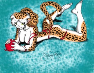 Rating: Questionable Score: 0 Tags: abstract_background anthro ball_of_yarn biped breasts brittany_diggers cheetah chewing clothing e621 felid feline female fred_perry fur gold_digger green_eyes hair hi_res looking_at_viewer looking_away lying mammal markings nude on_front simple_background solo spots spotted_body spotted_fur spotted_hair string yarn User: bunchy7s