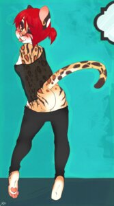 Rating: Questionable Score: 0 Tags: anthro blush breasts butt clothed clothing e621 ear_piercing felid female hair hi_res isabeau leopard lipstick looking_at_viewer looking_back makeup mammal one_eye_closed pantherine piercing presenting presenting_hindquarters red_hair seductive side_boob skimpy solo tail tongue tongue_out translucent translucent_clothing undressing User: bunchy7s