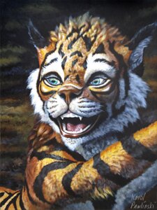 Rating: Questionable Score: 0 Tags: creepy detailed e621 felid female karol_pawlinski mammal open_mouth pantherine rape_face signature solo stripes teeth tiger User: bunchy7s
