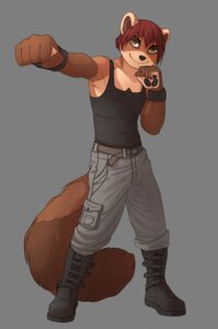 Rating: Safe Score: 0 Tags: 5_fingers alpha_channel anthro belt biped black_nose boots bottomwear brown_body brown_fur cargo_pants clothed clothing digital_media_(artwork) e621 fingers fist footwear front_view fully_clothed fur gulonine hair hi_res iskra konrad_zengel looking_at_viewer male mammal marten mustelid musteline orange_eyes pants punch red_hair shaded shirt shoes short_hair simple_background smile solo standing tail tan_body tan_fur tank_top topwear transparent_background wristband User: bunchy7s
