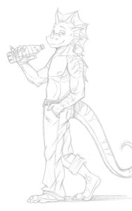 Rating: Questionable Score: 0 Tags: 2010 5_fingers anthro barefoot biped bottle claws clothed clothing container dragon e621 eam_(character) ear_fins feet fin fingers greyscale hand_in_pocket head_fin holding_bottle holding_container holding_object horn looking_aside looking_at_viewer male monochrome mythological_creature mythological_scalie mythology pockets pose scalie side_view simple_background sketch smile solo standing sumire-iro tail topless white_background User: bunchy7s