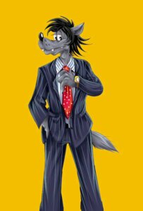 Rating: Safe Score: 0 Tags: anthro black_tie_(suit) canid canine canis claws clothing e621 male mammal nogicu russian shirt smile solo soyuzmultfilm suit topwear volk_(wjyw) well_just_you_wait! wolf User: bunchy7s