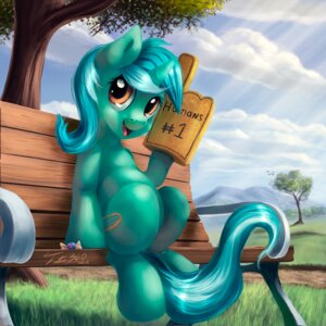 Rating: Safe Score: 0 Tags: 1:1 2013 avian bench bird candy cloud cutie_mark day dessert e621 english_text equid equine female flying foam_finger food friendship_is_magic grass green_hair hair hasbro horn lyra_heartstrings_(mlp) mammal multicolored_hair my_little_pony mythological_creature mythological_equine mythology on_bench outside park path plant sitting sky solo text tree tsitra360 two_tone_hair unicorn white_hair yellow_eyes User: bunchy7s