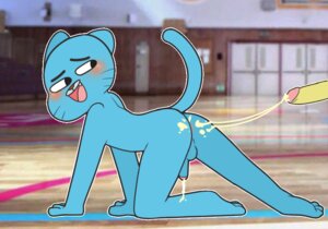 Rating: Explicit Score: 0 Tags: 3d_(artwork) 3d_background after_sex all_fours anthro anthrofied balls big_head blue_body blue_fur blush bodily_fluids canid canine canis cartoon_network cum digital_media_(artwork) disembodied_penis domestic_cat domestic_dog duo e621 erection feet felid feline felis fur genital_fluids genitals gumball_watterson male male/male mammal mixed_media nude penis pkaocko solo_focus tail the_amazing_world_of_gumball the_dog_(tawog) toony young User: bunchy7s