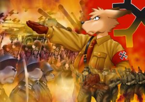 Rating: Safe Score: 0 Tags: accessory anthro armor black_nose brown_body brown_eyes brown_fur canid canine clothed clothing digital_media_(artwork) e621 fully_clothed fur gloves group gun handwear headgear helmet large_group male mammal nazi nazi_salute necktie ranged_weapon rifle shaded solo_focus source_request uniform unknown_artist weapon User: bunchy7s Rating: Safe Score: 0 Tags: accessory anthro armor black_nose brown_body brown_eyes brown_fur canid canine clothed clothing digital_media_(artwork) e621 fully_clothed fur gloves group gun handwear headgear helmet large_group male mammal nazi nazi_salute necktie ranged_weapon rifle shaded solo_focus source_request uniform unknown_artist weapon User: bunchy7s