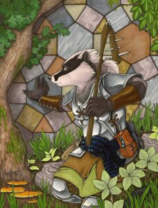 Rating: Safe Score: 0 Tags: 2012 5_fingers anthro armor badger biped black_body black_fur black_nose chainmail claws e621 fingers flail frown fur grey_body grey_eyes grey_fur hair kalahari kneeling looking_aside looking_at_viewer male mammal marker_(artwork) melee_weapon mustelid musteline neck_muscles outside plate_armor short_hair side_view solo traditional_media_(artwork) vambrace weapon white_body white_fur white_hair User: bunchy7s