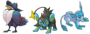 Rating: Safe Score: 0 Tags: ambiguous_gender avian beak bird e621 eeveelution feathers felid feral generation_4_pokemon glaceon group honchkrow luxio mammal nintendo nude pokemon pokemon_(species) simple_background spring_bane tail tail_feathers white_background User: bunchy7s