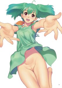 Rating: Explicit Score: 0 Tags: 1girls barefoot blush clothing dress female female_only green_hair happy highres innie_pussy legs macross macross_frontier no_bra no_panties pussy ranka_lee red_eyes rule34 short_hair simple_background solo taka_tony thighs uncensored white_background wind_lift User: bunchy7s