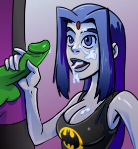 Rating: Explicit Score: 0 Tags: 1boy 1girls batman_symbol beast_boy cum_in_mouth cum_on_face dc dc_comics female green_skin hagfish male partial_male penis rachel_roth raven_(dc) rule34 straight_hair teen_titans User: bunchy7s