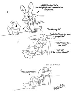 Rating: Safe Score: 0 Tags: anthro breaking_the_fourth_wall canid canine comments computer dialogue duo e621 electronics english_text female feral fur generation_4_pokemon generation_5_pokemon humor lucario male mammal monochrome morrigan_(random_doom) nintendo pokemon pokemon_(species) random_doom simple_background tail tamarinfrog text the_truth vincent_(random_doom) white_background young young_female young_feral zorua User: bunchy7s Rating: Safe Score: 0 Tags: anthro breaking_the_fourth_wall canid canine comments computer dialogue duo e621 electronics english_text female feral fur generation_4_pokemon generation_5_pokemon humor lucario male mammal monochrome morrigan_(random_doom) nintendo pokemon pokemon_(species) random_doom simple_background tail tamarinfrog text the_truth vincent_(random_doom) white_background young young_female young_feral zorua User: bunchy7s