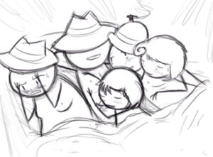 Rating: Explicit Score: 0 Tags: 2010 2girls 3boys ace_dick bisexual bowler_hat cuddling female hysterical_dame male monochrome ms_paint_adventures nervous_broad pickle_inspector polyamory problem_sleuth problem_sleuth_(character) rule34 shrimpboat simple_background smile User: bunchy7s