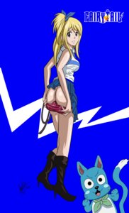 Rating: Explicit Score: 0 Tags: ass blonde_hair boots brown_eyes fairy_tail female happy_(fairy_tail) highres long_hair lucy_heartfilia rule34 skirt_lift smile whip User: bunchy7s