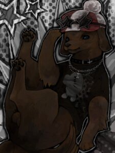 Rating: Explicit Score: 0 Tags: 3:4 balls blue_eyes boney_(earthbound) bottomless brown_body brown_fur canid canine canis clothed clothing collar domestic_dog e621 earthbound_(series) eyewear fur genitals glasses hat headgear headwear jewelry looking_at_viewer male mammal mr._saturn necklace nintendo solo star unknown_artist User: bunchy7s