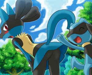 Rating: Questionable Score: 0 Tags: ambiguous_gender anthro anthrofied bent_over black_body black_fur blue_body blue_fur blush bottomwear breasts butt canid canine clothed clothing clothing_lift duo e621 embarrassed exposure_variation eyes_closed fangs female fur generation_4_pokemon hand_on_leg looking_at_viewer looking_back low_res lucario mammal nintendo open_mouth pokemoa pokemon pokemon_(species) pokemorph pseudo_skirt pseudo_skirt_lift raised_tail rear_view red_eyes riolu side_boob skirt skirt_lift spikes tail teeth yellow_body yellow_fur User: bunchy7s