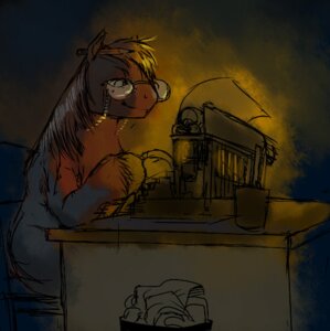 Rating: Safe Score: 0 Tags: big_macintosh_(mlp) colored_sketch detailed draft_horse e621 earth_pony equid equine eyewear friendship_is_magic fur furniture glasses hair hasbro horse male mammal my_little_pony nude object_behind_ear pencil_(object) pencil_behind_ear pince-nez pony side_view simple_background sitting sketch smile solo table toony typewriter unknown_artist writing_utensil User: bunchy7s