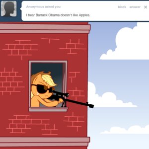 Rating: Safe Score: 0 Tags: 1:1 applejack_(mlp) ask_blog ask_jappleack assassination blonde_hair clothing cowboy_hat e621 earth_pony english_text equid equine eyewear featureless_hands female feral freckles friendship_is_magic gun hair hasbro hat headgear headwear holding_gun holding_object holding_ranged_weapon holding_rifle holding_weapon horse hotdiggedydemon mammal my_little_pony pony ranged_weapon rifle sniper_rifle solo sunglasses text toony tumblr user_message weapon User: bunchy7s