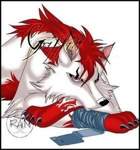 Rating: Safe Score: 0 Tags: canid canine canis claws digital_media_(artwork) e621 feral fur hair low_res male mammal markings red_hair red_markings simple_background solo unknown_artist watermark white_background white_body white_fur wolf User: bunchy7s