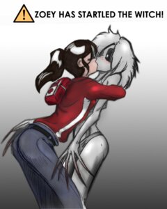 Rating: Questionable Score: 0 Tags: 2d 2girls artist_request bar_1 black_hair black_sclera blush claws clothed color english_text female female_focus female_only human human_female kissing left_4_dead left_4_dead_(series) light_skin long_fingers monster_girl multiple_females multiple_girls rule34 text white_eyes white_hair white_skin witch_(left_4_dead) yuri zoey_(left_4_dead) zombie zombie_girl User: bunchy7s