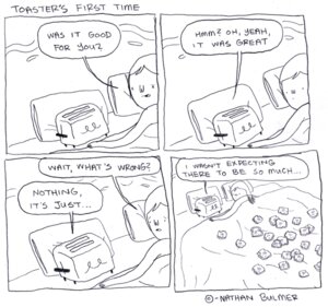 Rating: Safe Score: 0 Tags: after_sex ambiguous_gender appliance bed bed_sheet bedding black_and_white bread comic dialogue e621 english_text food furniture human humor kitchen_appliance lying mammal monochrome nathan_bulmer null0010 open_mouth pillow_talk text toast toaster User: bunchy7s Rating: Safe Score: 0 Tags: after_sex ambiguous_gender appliance bed bed_sheet bedding black_and_white bread comic dialogue e621 english_text food furniture human humor kitchen_appliance lying mammal monochrome nathan_bulmer null0010 open_mouth pillow_talk text toast toaster User: bunchy7s
