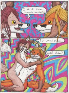 Rating: Questionable Score: 0 Tags: 2014 anthro breasts butt canid canine comic dialogue drugs duo e621 english_text female fox fur hair hi_res male male/female mammal nipples nude open_mouth psychedelic teeth text triadfox User: bunchy7s