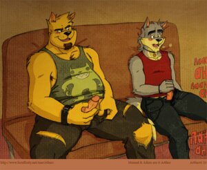 Rating: Explicit Score: 0 Tags: 2010 anthro barazoku blush breath canid canine canis chest_tuft circumcised circumcision_scar clothing domestic_cat duo e621 erection facial_hair felid feline felis genital_scar genitals goatee group_masturbation humanoid_genitalia humanoid_penis jewelry male male/male mammal masturbation moan musclegut muscular necklace offscreen_sex panting penile penile_masturbation penis pornography rthur scar shirt source_request tail tank_top text topwear torn_clothing tuft wolf User: bunchy7s