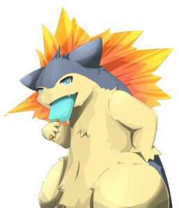 Rating: Safe Score: 0 Tags: 2012 ambiguous_gender blue_eyes dessert e621 fangs feral fire food generation_2_pokemon ice_cream looking_at_viewer nintendo pokemon pokemon_(species) popsicle sarabureddo simple_background solo teeth typhlosion white_background User: bunchy7s