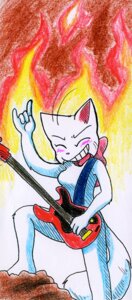 Rating: Safe Score: 0 Tags: anthro backpack bci_commission biped bittersweet_candy_bowl blush breasts crayon_(artwork) devil_horns_(gesture) domestic_cat e621 electric_guitar eyes_closed felid feline felis female fire fur gesture grin guitar hand_gesture happy headbanging khao_manee lucy_(bcb) mammal mixed_media music musical_instrument nude on_rock pen_(artwork) plucked_string_instrument pose ribbons rock rocking_out simple_background smile solo standing step_pose string_instrument taeshi_(artist) tail toony traditional_media_(artwork) white_body white_fur User: bunchy7s