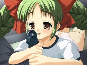 Rating: Explicit Score: 0 Tags: braid brown_eyes cum cute female game_cg green_hair gym_uniform mikimoto_yuina minato_hiromu oshiete!_buruma-sensei panties rule34 solo tied_hair twin_braids twintails underwear white_panties User: bunchy7s
