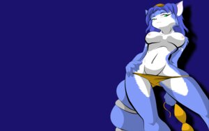 Rating: Questionable Score: 0 Tags: 16:10 anthro blue_body blue_fur blue_hair breasts canid canine clothed clothing e621 female fox fur hair krystal_(star_fox) mammal nintendo nipples solo star_fox tail topless wallpaper white_body white_fur widescreen yiffmasters User: bunchy7s