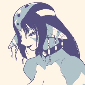 Rating: Safe Score: 0 Tags: 1:1 asian_mythology blue_and_white breasts bust_portrait cobayashi collar collar_only countershade_torso countershading digital_media_(artwork) e621 ear_piercing east_asian_mythology eyebrows eyelashes female front_view hair half-closed_eyes humanoid humanoid_pointy_ears icon japanese_mythology kappa long_hair low_res monochrome mythology narrowed_eyes nude oekaki piercing pointy_ears portrait simple_background solo three-quarter_view unknown_species white_background white_body white_countershading yokai User: bunchy7s