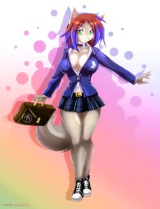 Rating: Safe Score: 0 Tags: 2008 alternative_fashion anthro belt big_breasts biped blue_bottomwear blue_clothing blue_skirt blue_topwear blush bottomwear breasts briefcase button_(fastener) canid canine canis chuck_taylor_all_stars cleavage closed_smile clothed clothed_anthro clothed_female clothing converse copyright_symbol countershading digital_media_(artwork) e621 eyebrows eyelashes female female_anthro footwear front_view full-length_portrait fully_clothed fully_clothed_anthro fully_clothed_female green_eyes hair handbag hi_res holding_object humanoid_hands looking_at_viewer mammal mandalorian_insignia matypup miniskirt mouth_closed portrait school_uniform sechs_fuckheaven shaded shoes skirt smile solo standing star_wars symbol tail topwear uniform walking wolf year User: bunchy7s