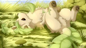 Rating: Safe Score: 0 Tags: 16:9 blackfury brown_eyes brown_nose detailed_background digitigrade e621 eeveelution feet female feral fungus generation_4_pokemon grass green_theme hindpaw hybrid leafeon looking_at_viewer lying mushroom nintendo nude on_back outside pawpads paws plant pokemon pokemon_(species) quadruped restricted_palette solo widescreen User: bunchy7s