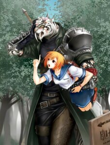 Rating: Safe Score: 0 Tags: blush duo e621 fangs felid female fur human humor male mammal melee_weapon pantherine prehistoric_species saber-toothed_tiger sword tatsumi teeth tiger unknown_artist warrior weapon white_body white_fur wounded User: bunchy7s