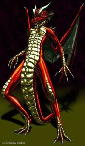 Rating: Questionable Score: 0 Tags: anthro biped dragon e621 kemono_inukai male membrane_(anatomy) membranous_wings mythological_creature mythological_scalie mythology red_body scalie signature simple_background skinny solo standing tail wings User: bunchy7s