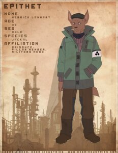 Rating: Safe Score: 0 Tags: 2009 anthro armband brown_eyes canid canine canis cigarette clothing e621 english_text epithet hat headgear headwear j_axer jackal male mammal smoking solo tail text User: bunchy7s