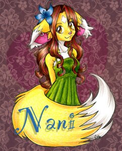 Rating: Safe Score: 0 Tags: 2007 accessory anthro brown_eyes canid canine character_badge_(artwork) clothed clothing collarbone dress e621 female flower flower_in_hair fluffy fluffy_tail fox fur green_clothing green_dress hair hair_accessory hands_behind_back kina long_hair looking_at_viewer low_res mammal nani pink_nose plant smile solo tail text white_body white_fur yellow_body yellow_fur User: bunchy7s Rating: Safe Score: 0 Tags: 2007 accessory anthro brown_eyes canid canine character_badge_(artwork) clothed clothing collarbone dress e621 female flower flower_in_hair fluffy fluffy_tail fox fur green_clothing green_dress hair hair_accessory hands_behind_back kina long_hair looking_at_viewer low_res mammal nani pink_nose plant smile solo tail text white_body white_fur yellow_body yellow_fur User: bunchy7s