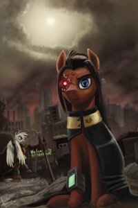 Rating: Safe Score: 0 Tags: 2:3 alternate_universe avian beak black_hair blue_eyes city cloak clothing crossover cybernetic_eye cybernetics cyborg duo e621 earth_pony equid equine fallout fallout_equestria fan_character feathered_wings feathers female feral friendship_is_magic fur gryphon hair hasbro hi_res horse machine male mammal microsoft my_little_pony mythological_avian mythological_creature mythology pip-boy pony red_body red_eye_(fallout_equestria) red_fur rublegun ruins stern_(fallout_equestria) tail vault-tec_logo wasteland wings User: bunchy7s