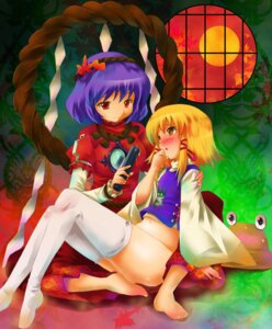 Rating: Explicit Score: 0 Tags: barefoot blush bottomless female kanako_yasaka michii_yuuki multiple_females multiple_girls onbashira pussy pussy_juice rule34 sitting suwako_moriya thighhighs touhou yuri User: bunchy7s