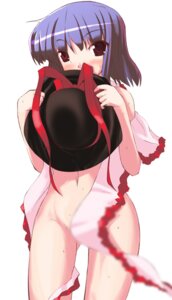 Rating: Explicit Score: 0 Tags: blue_hair breasts convenient_censoring covering covering_breasts female ganmo hat hat_removed headwear_removed holding holding_hat iku_nagae naked_scarf navel rule34 scarf solo thigh_gap touhou User: bunchy7s