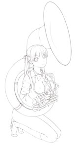 Rating: Questionable Score: 0 Tags: 1girls 2d breasts character_request female female_only footwear hair_ribbon highres instrument kneehighs kneeling legs line_art long_hair looking_at_viewer monochrome nipples no_bra ooji open_clothes open_shirt original ribbon shirt smile smiling_at_viewer socks solo sousaphone straight_hair tied_hair tuba twintails uncensored white_background User: bunchy7s