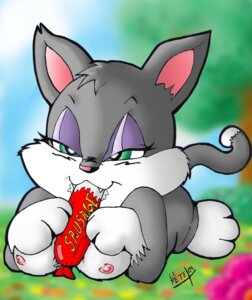 Rating: Questionable Score: 0 Tags: 2004 animaniacs breasts domestic_cat e621 eating felid feline felis female feral food hi_res lepete mammal nipples rita_(animaniacs) solo tail warner_brothers User: bunchy7s