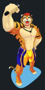 Rating: Safe Score: 0 Tags: 2012 abs anthro athletic biceps biped bottomwear bulge clothed clothing e621 fangs featureless_chest felid fur male mammal markings monchi muscular muscular_anthro muscular_male open_mouth pantherine pecs pose shorts solo standing stripes teeth tiger tongue topless User: bunchy7s