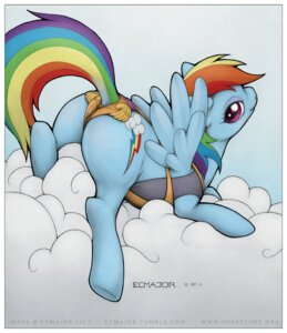 Rating: Questionable Score: 0 Tags: 2011 blue_body blue_feathers blue_fur blush border butt clothing cloud cutie_mark e621 ecmajor equid equine feathered_wings feathers female feral friendship_is_magic fur hair hasbro looking_at_viewer looking_back mammal multicolored_hair multicolored_tail my_little_pony mythological_creature mythological_equine mythology outside pegasus pink_eyes rainbow_dash_(mlp) rainbow_hair rainbow_tail sky skyscape smile solo tail white_border wings User: bunchy7s