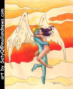 Rating: Questionable Score: 0 Tags: 1990s 1999 1boy 1girls 20th_century angel_(warren_worthington_iii) barefoot betsy_braddock blonde_hair blue_skin embrace female fly flying hug interracial kissing male marvel marvel_comics nude purple_hair rule34 satyq sky straight_hair wings x-men User: bunchy7s